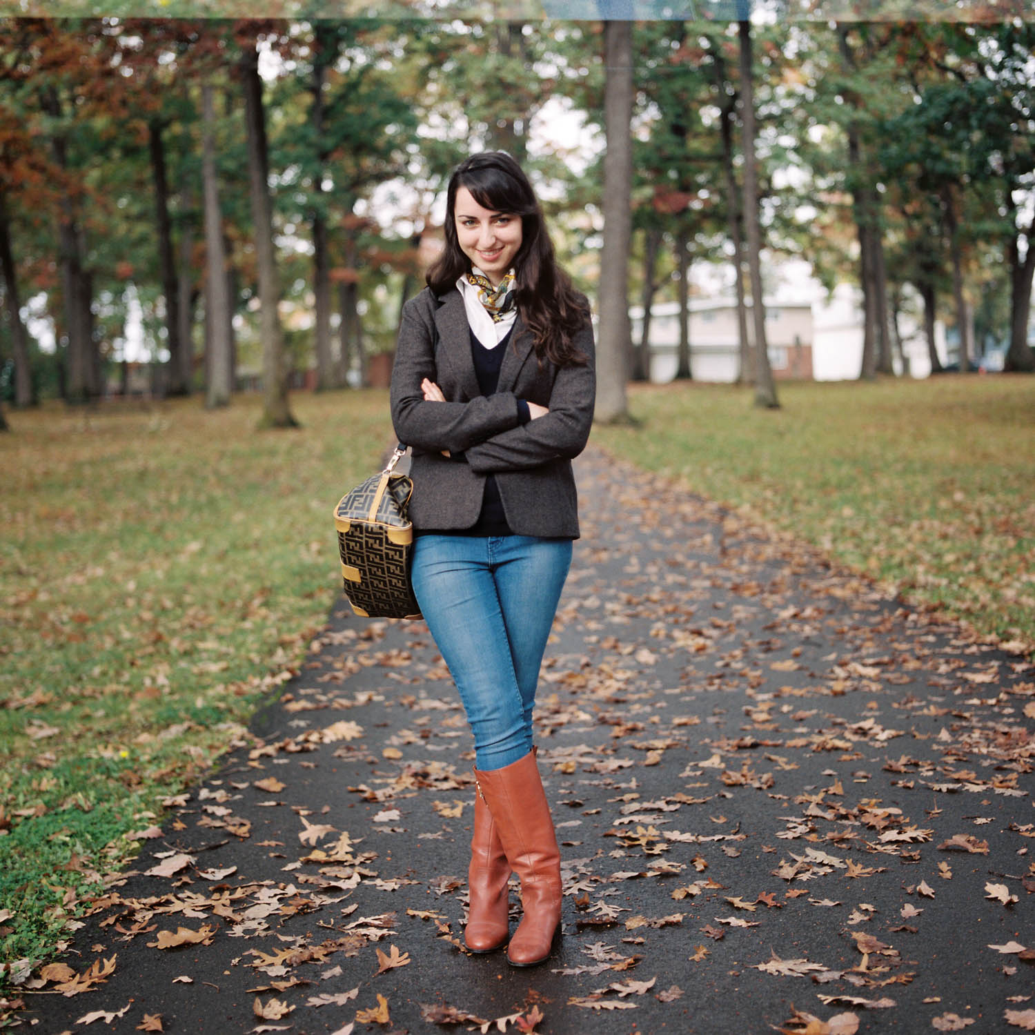 Photograph of a girl in Recreation Park park in autumn