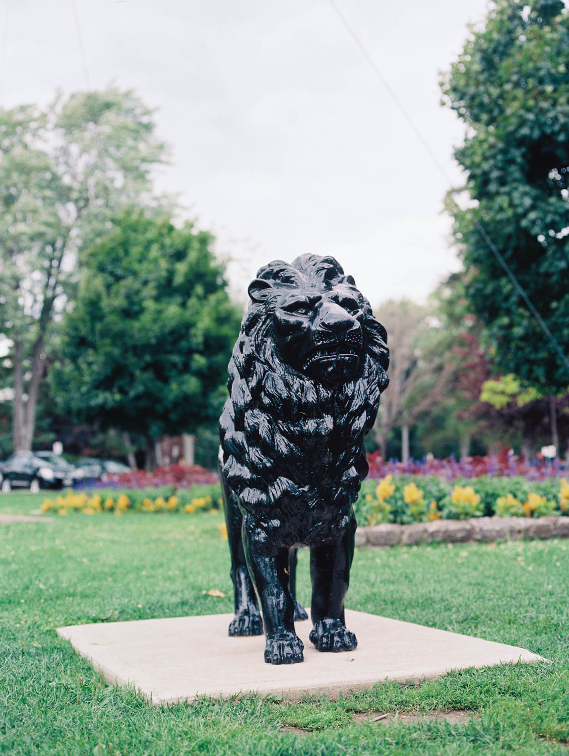 Lion sculpture near Breakwater Park in Kingston, Ontario